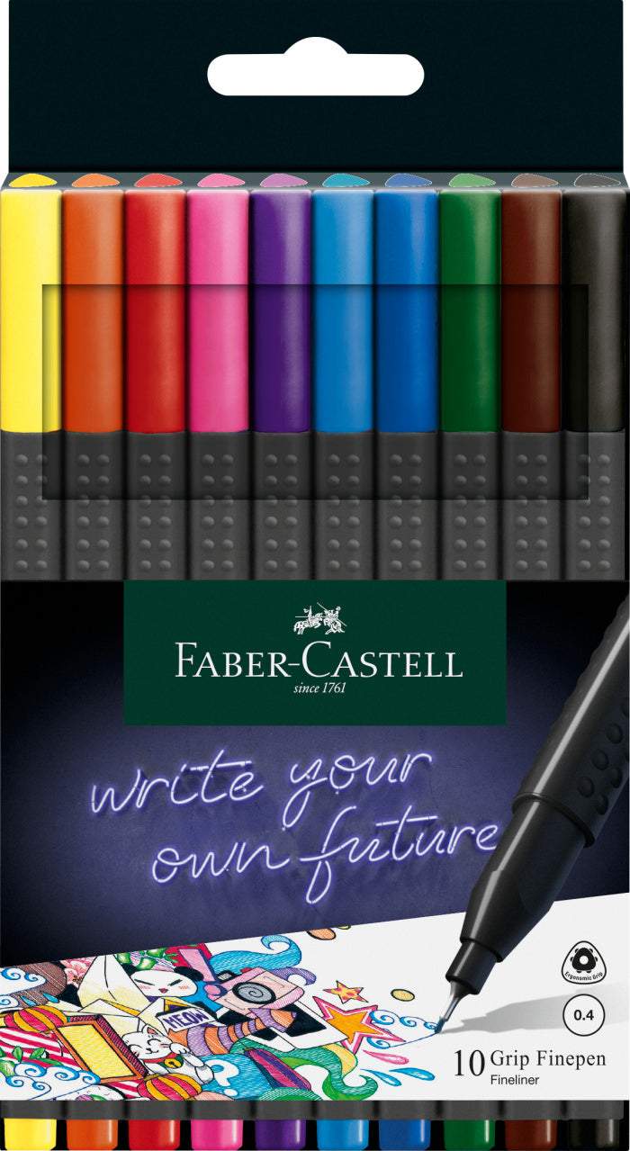 LINER 0.4MM SET 10 GRIP FABER-CASTELL LINER 0.4MM SET 10 GRIP FABER-CASTELL